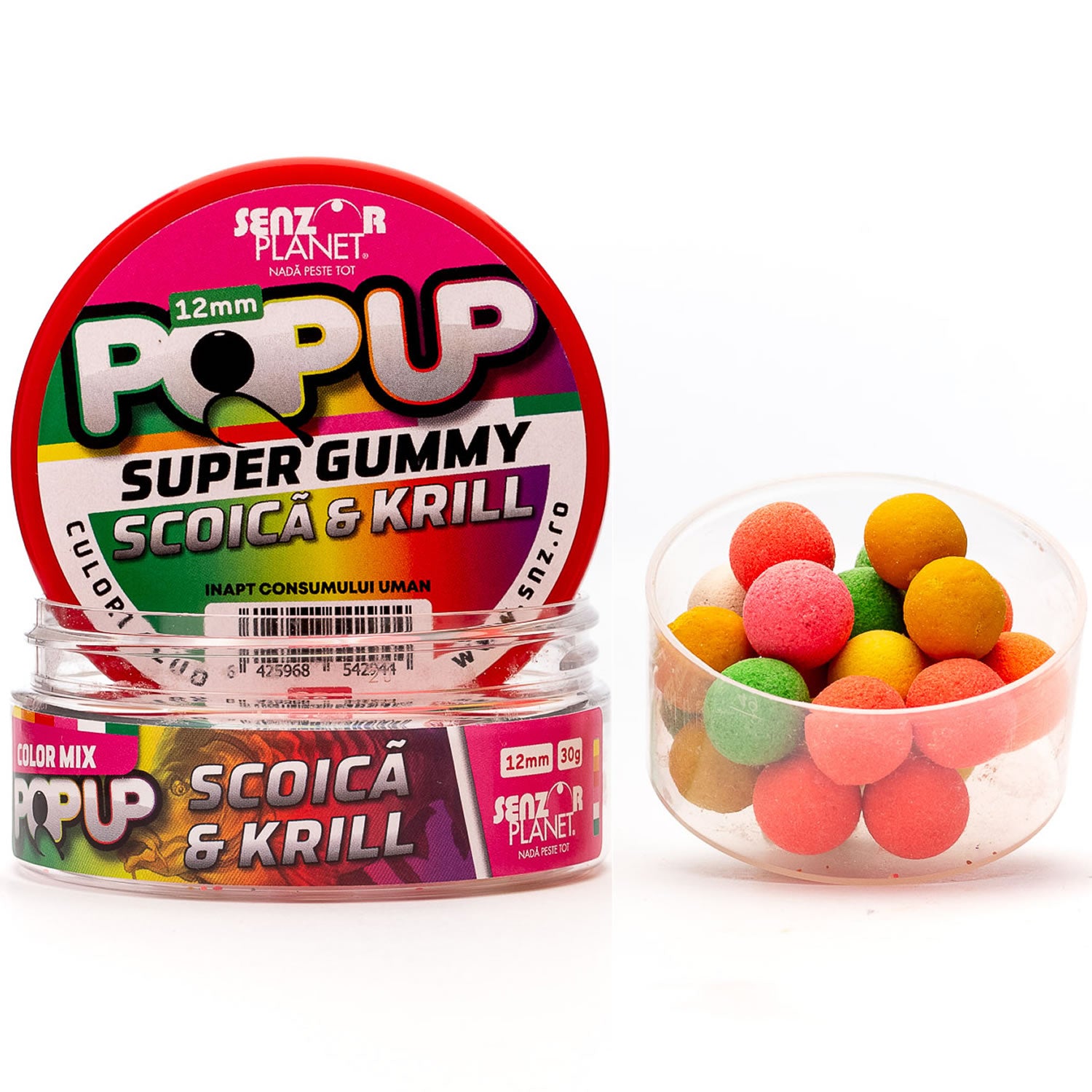 Pop Up Senzor Planet, Scoica &amp; Krill, 12mm, 30g