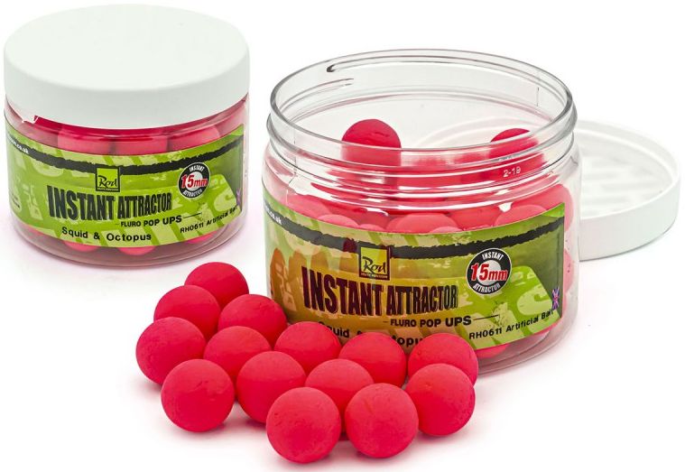 Pop Ups ROD HUTCHINSON Fluo, Pink, Squid &amp; Octopus, 15mm