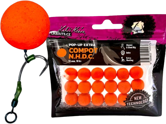 Pop-up LK BAITS Extra Ananas, Galben, 14mm, 18buc/pac