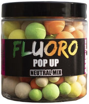 Pop-up LK BAITS Fluoro Boilies Neutral Mix, 10-18mm