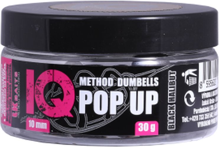 Pop-up LK BAITS IQ Method Dumbels, Black Halibut, 10mm, 30g