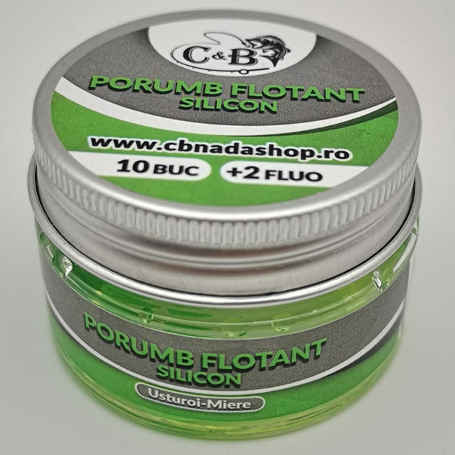 Porumb Flotant Silicon C&amp;B FLUO Usturoi-Miere, 10 buc/cutie