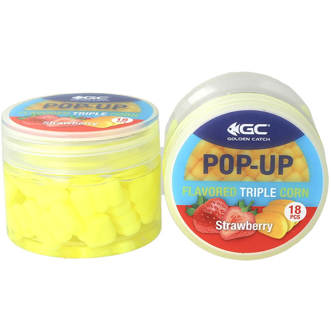 Porumb Siliconic Dip-uit Golden Catch Pop-Up, Capsuni, 3 Boabe Legate, 18buc