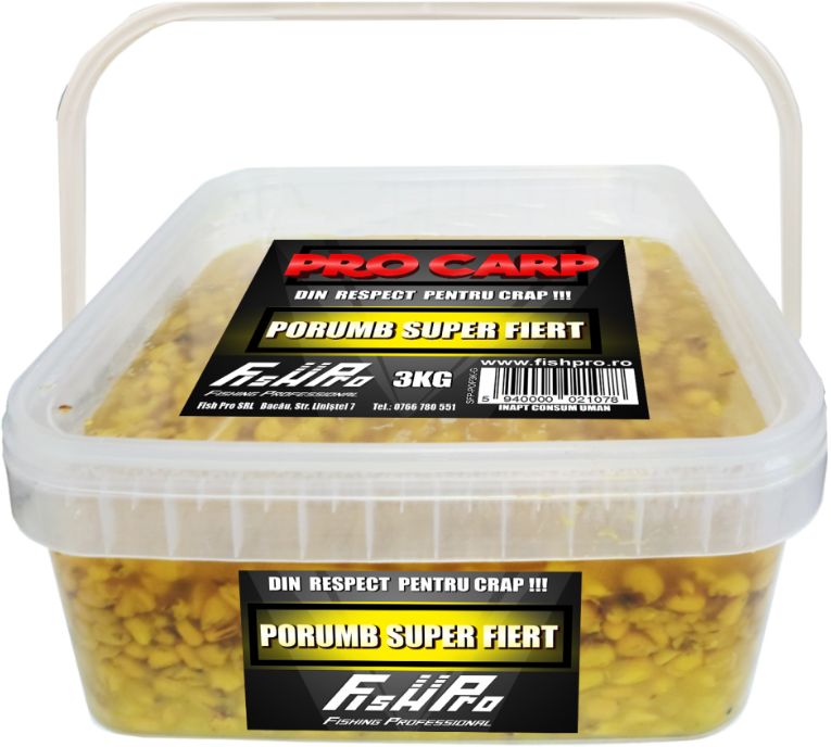Porumb Super Fiert FISH PRO Galeata, Porumb, 3kg