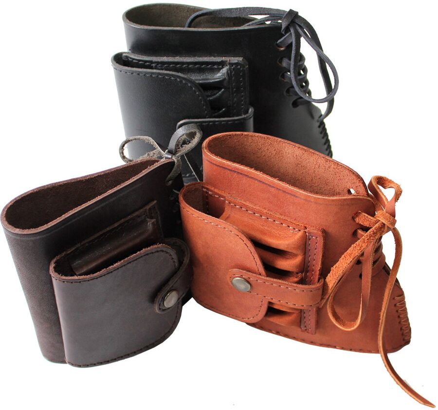 Protectie Arrow Tapel Pat Arma Cu Posturi Gont Elastic, Piele 1.5cm