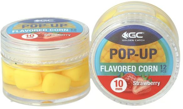 Proumb Artifical GOLDEN CATCH Flotant, Strawberry, 10mm, 12buc/pac
