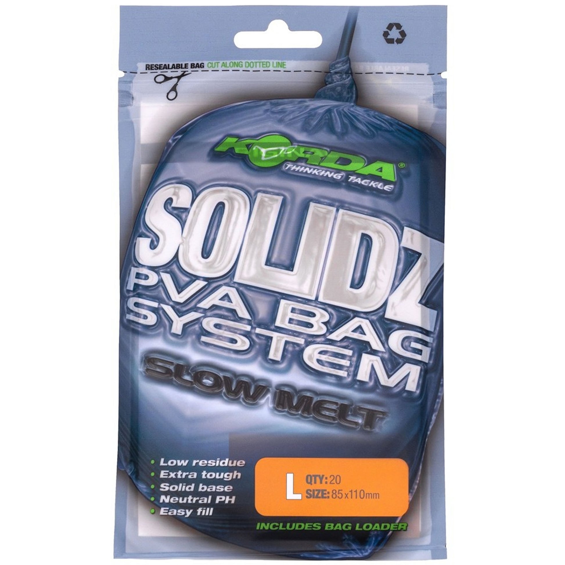 Pungi PVA KORDA Solidz Slow Melt, XS, 45x100mm, 25buc/pac