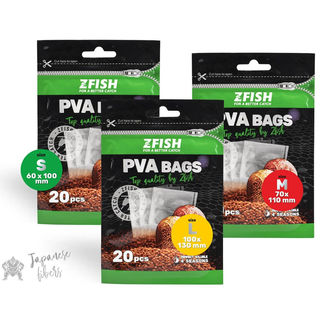 Pungi PVA ZFISH Marime S, 60x100mm, 20buc