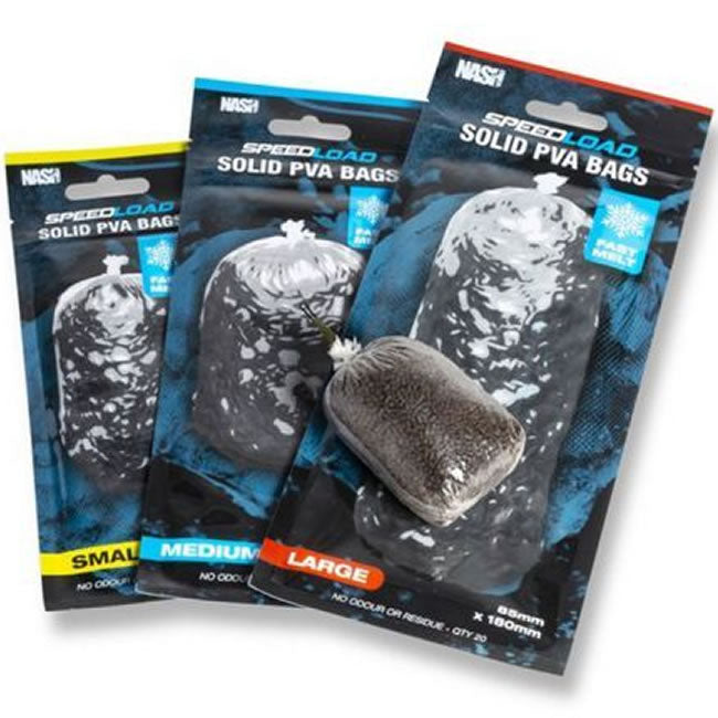 Pungi Solubile Nash Speedload PVA Bags Fast Melt, Small, 55x125mm