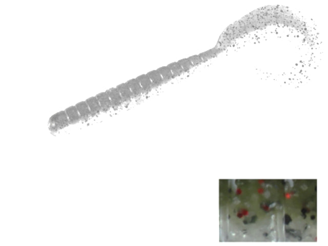 RAZOR GRUB COLMIC 4.5" 11.4cm GREEN SHAD RED FLK