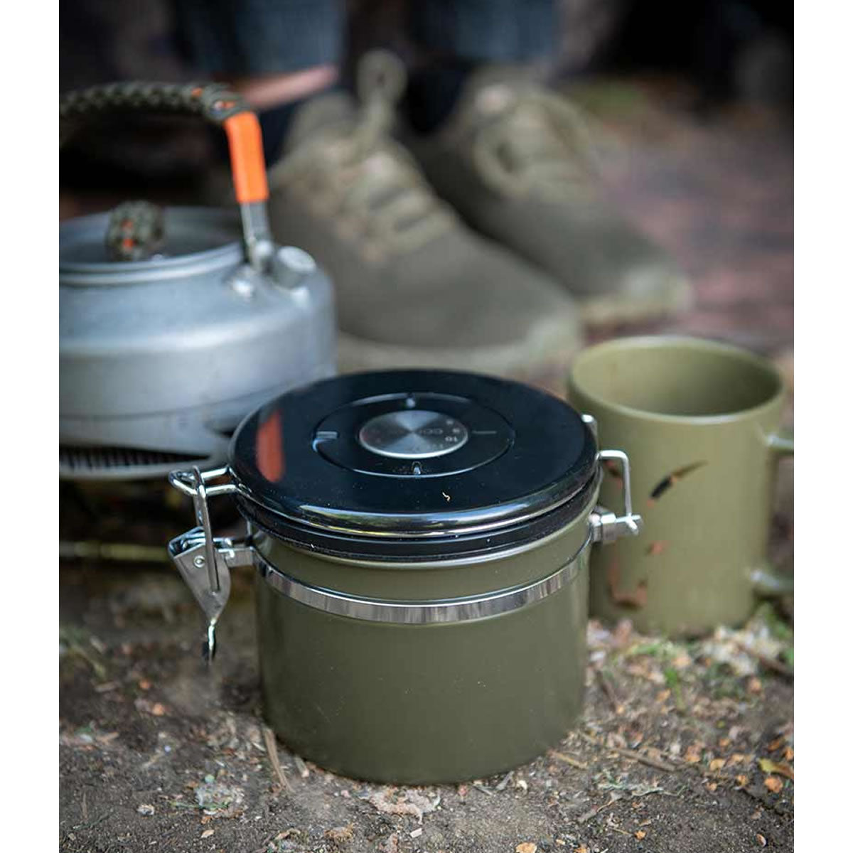 Recipient Inox FOX Cookware Coffee-Tea Khaki Storage, 860ml