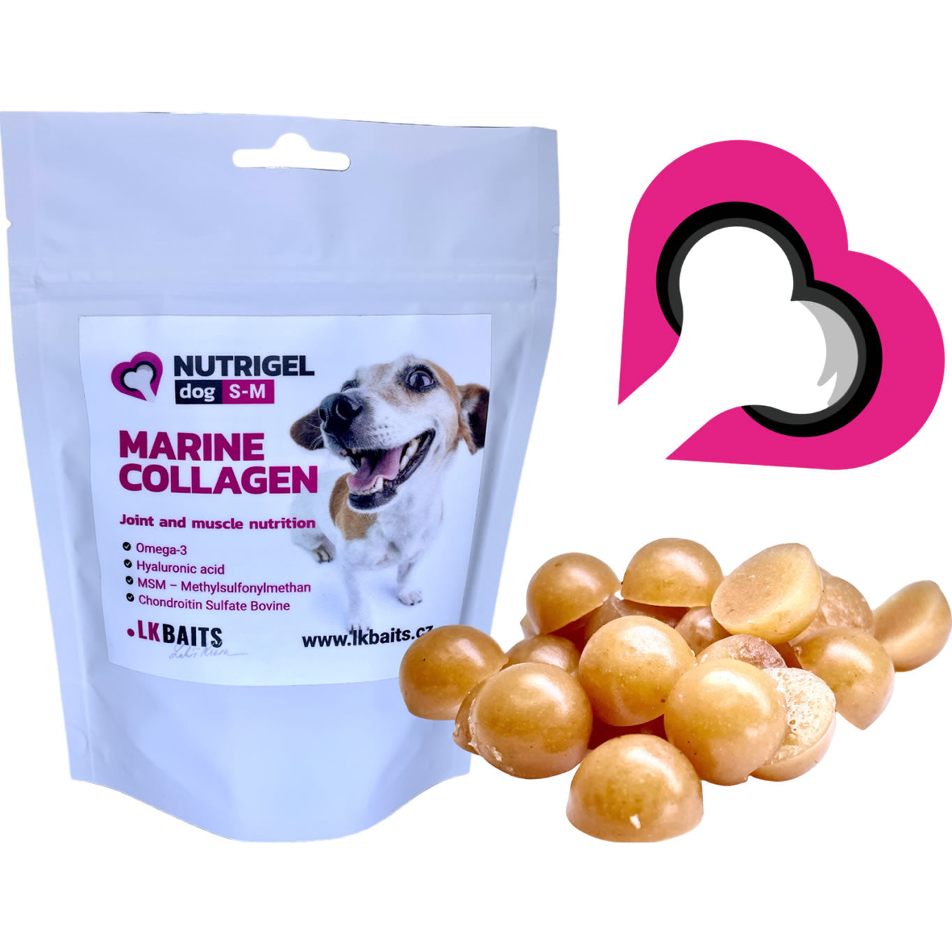 Recompense Caini LK BAITS Pet Nutrigel Dog Marine Colagen, S - M, 100g