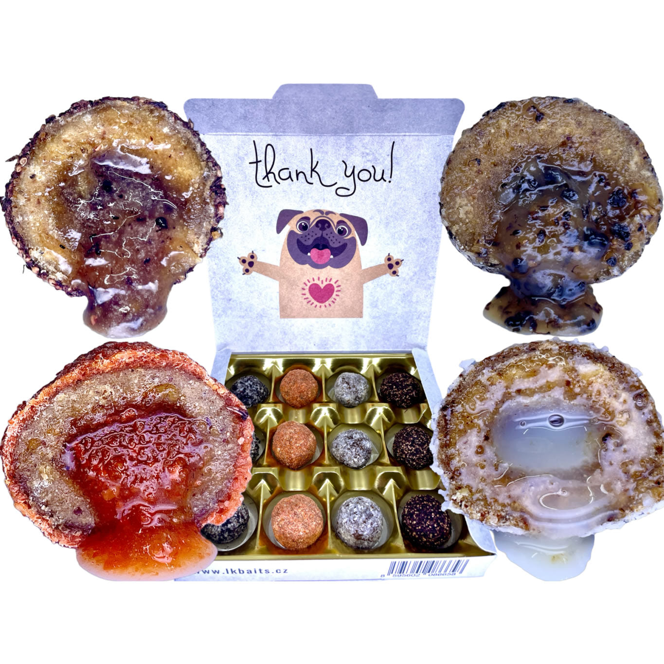 Recompense Caini LK BAITS Pet Nutrigo BonBons Present Festive Candy Box, Colectie Asortata