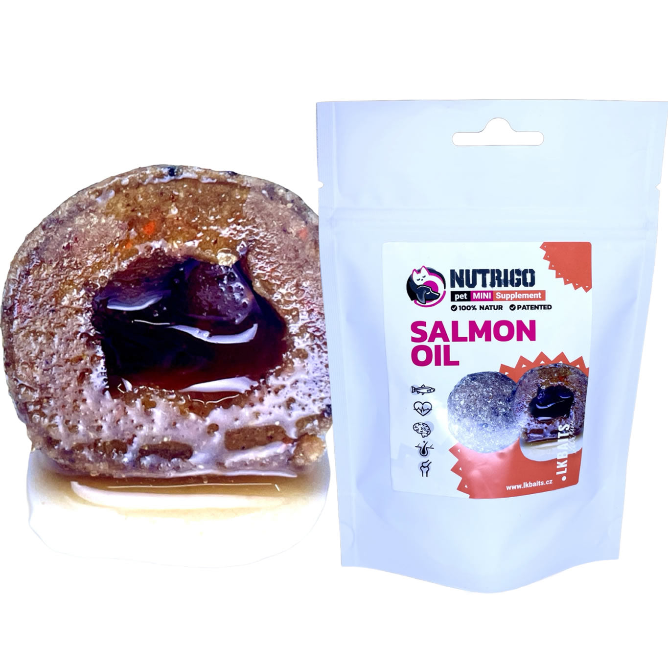 Recompense Caini LK BAITS cu Miez Lichid, Salmon, S - M, 170g