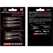 Rezerva Spinnerbait Live Target Baitball Spinner Rig, Large, Purple Smoke / Silver, 5buc/pac
