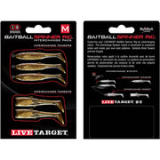 Rezerva Spinnerbait Live Target Baitball Spinner Rig, Medium, Dark Amber / Gold, 5buc/pac