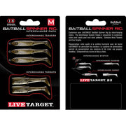 Rezerva Spinnerbait Live Target Baitball Spinner Rig, Small, Green Pumpkin / Silver, 5buc/pac