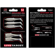 Rezerva Spinnerbait Live Target Baitball Spinner Rig, Small, Pearl White / Silver, 5buc/pac