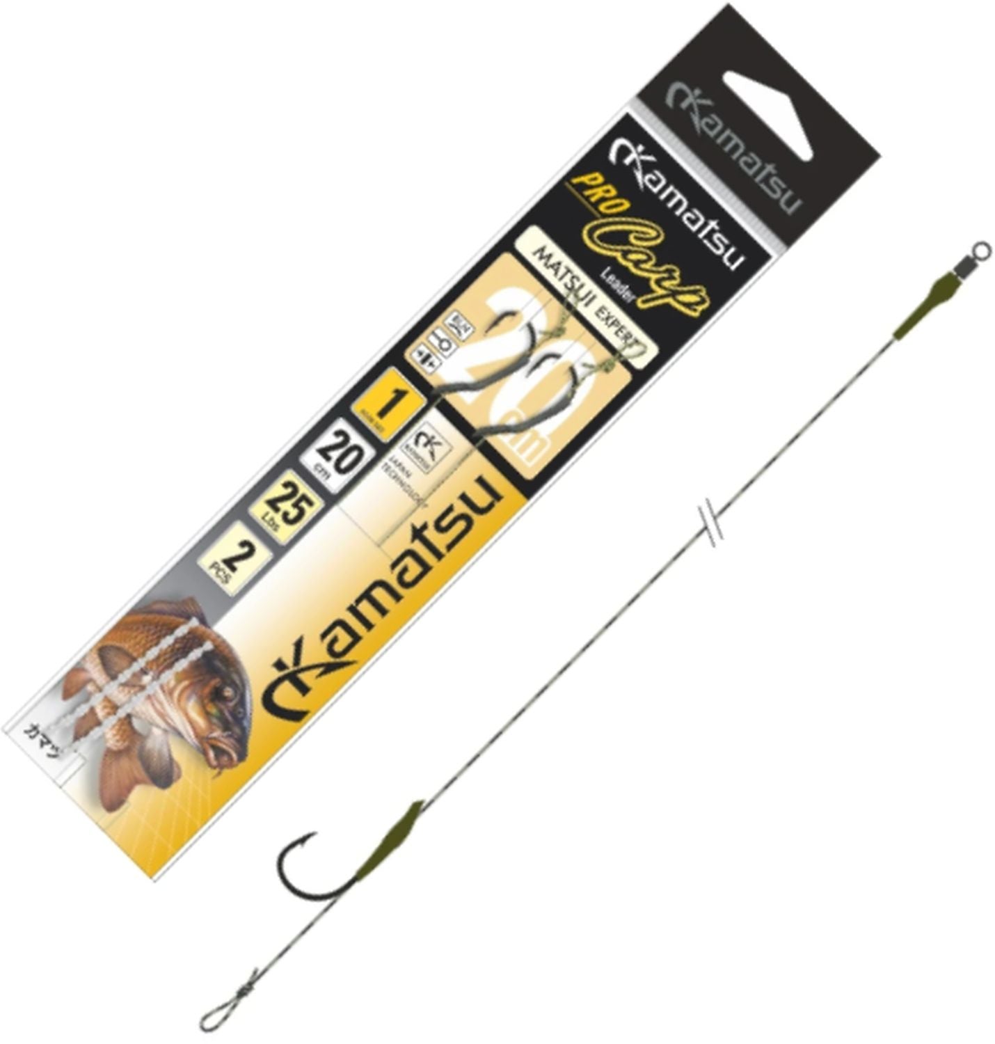 Rig Crap Konger Kamatsu Pro Carp Matsui Expert 25lbs 20cm 2buc/pac