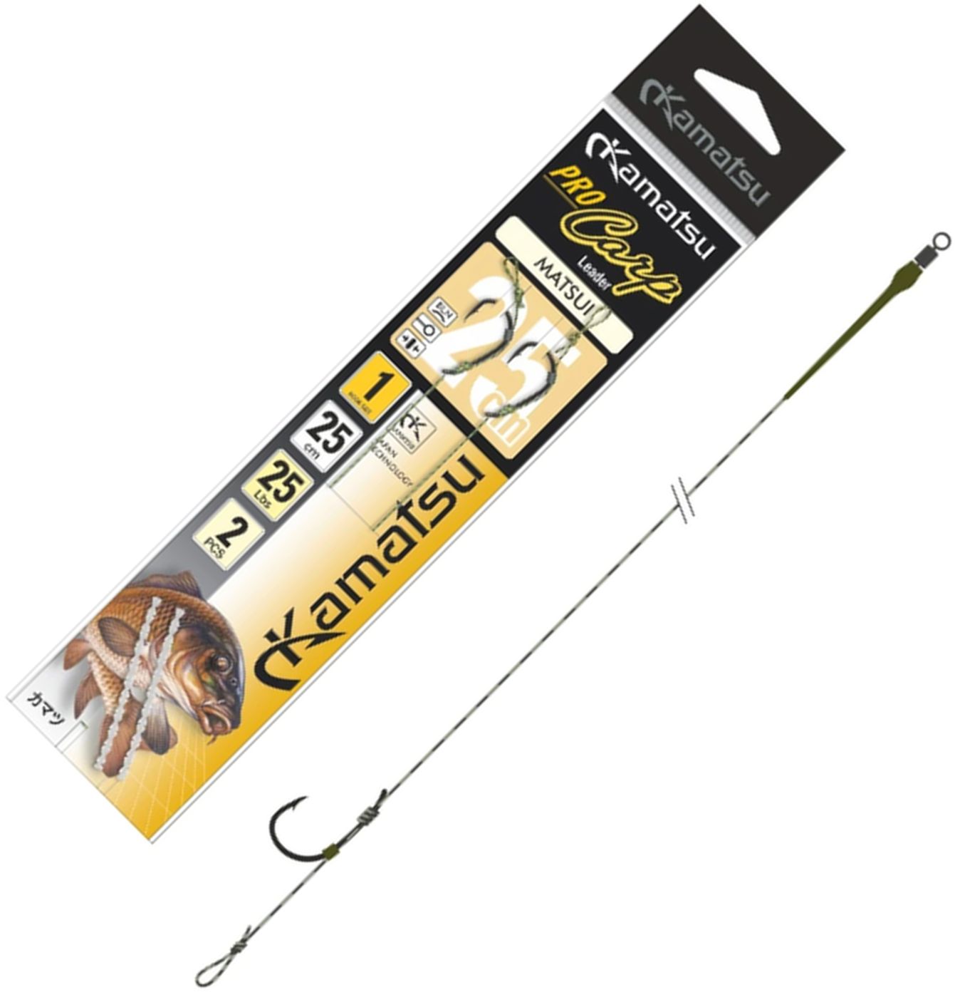 Rig Crap Konger Kamatsu Pro Carp Matsui 25lbs 20cm 2buc/pac