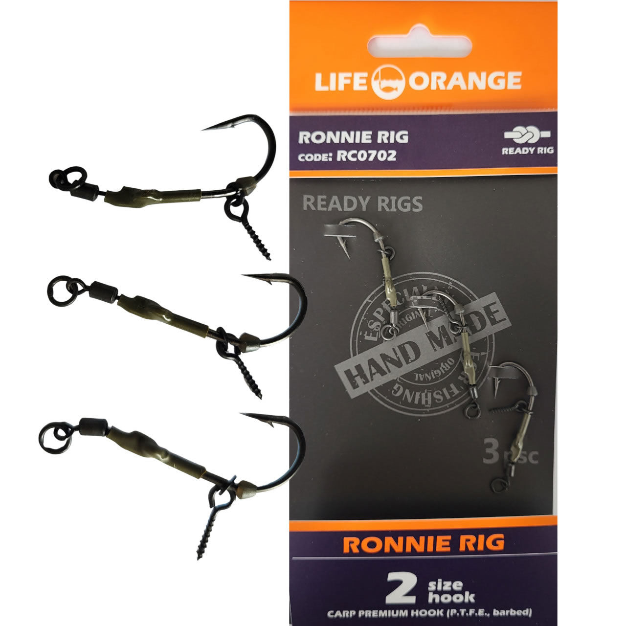 Rig Crap Ronnie Rig 04 Orange Series 7 No.4, 20lb, 3buc/pac