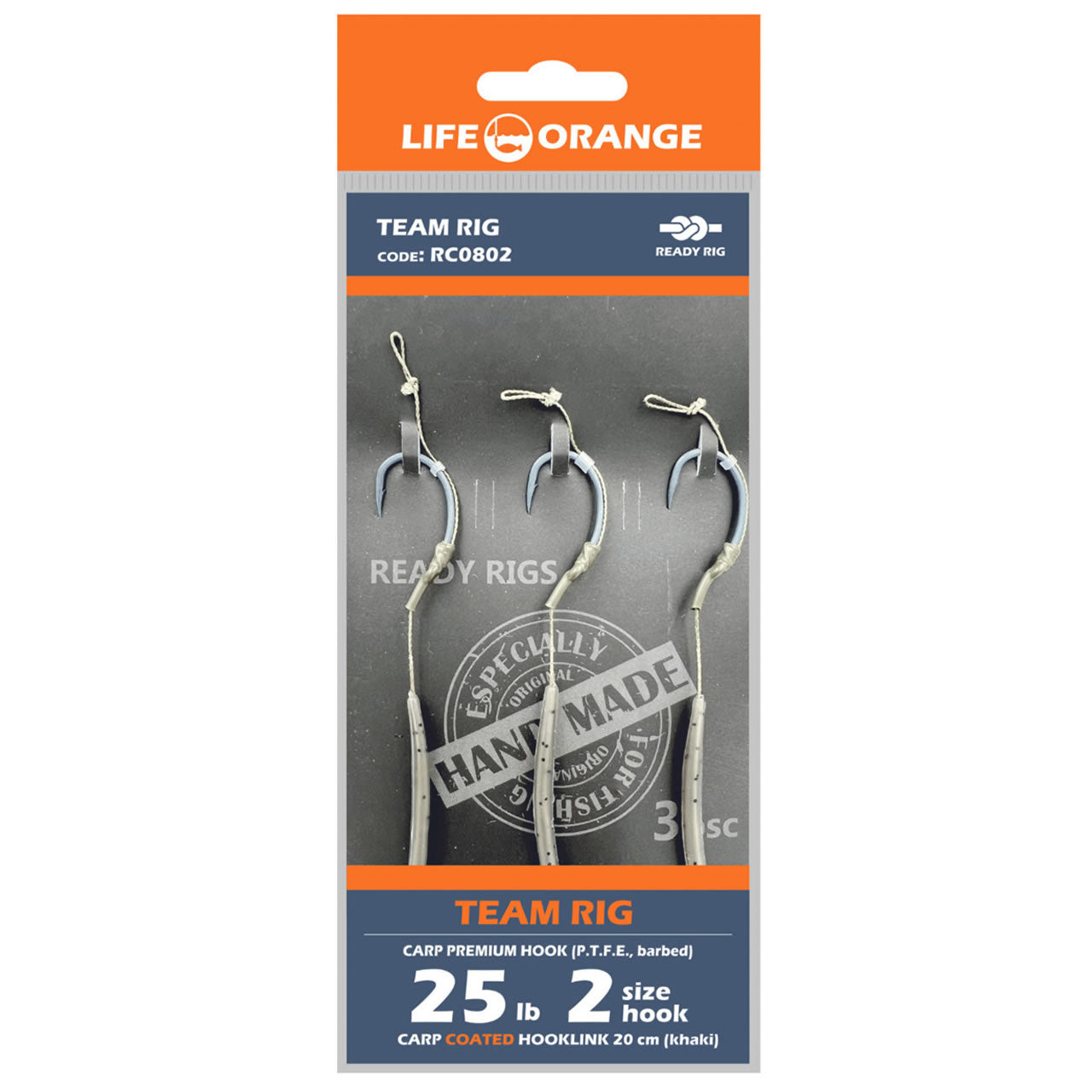 Rig Crap Team Rig 02 Orange Series 8 No.2, 35lb, 20cm, 3buc/pac
