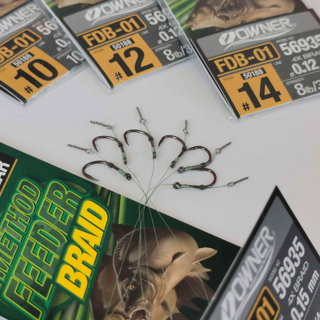 Rig Feeder Owner 56935 No.10 0.15 FDB-01 Spear Braided, 6buc/pac