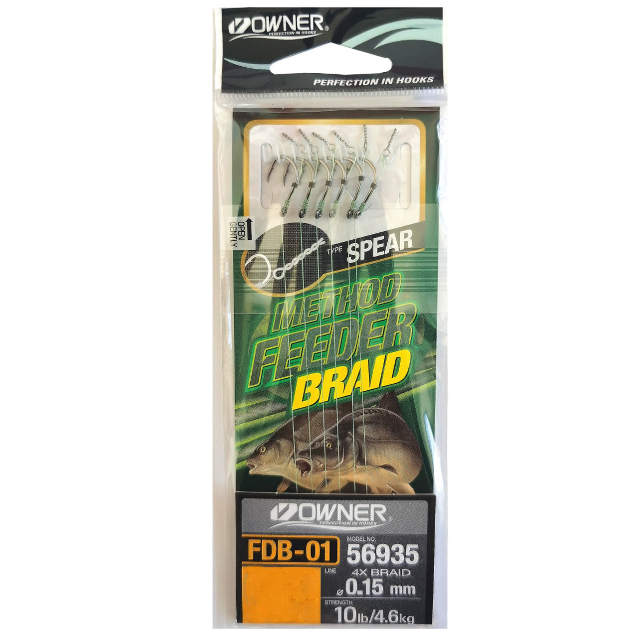 Rig Feeder Owner 56935 No.8 0.15 FDB-01 Spear Braided, 6buc/pac