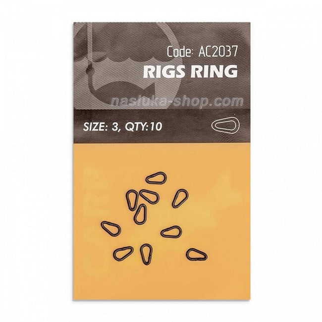 Rig Rings Orange Ovale 3mm  10buc
