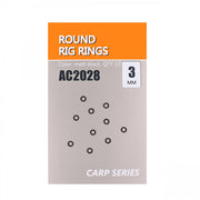 Rig Rings Orange Rotunde 3mm Negru Mat 10buc