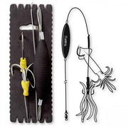 Rig Somn Black Cat 2/0 6/0 Subfloat Worm and Calamari Rig L