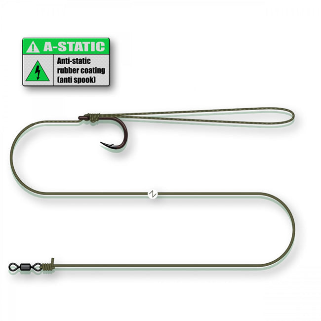 Rig Somn Madcat Coated Pellet A-Static Sinking 55cm 1/0 0.75-1.20mm