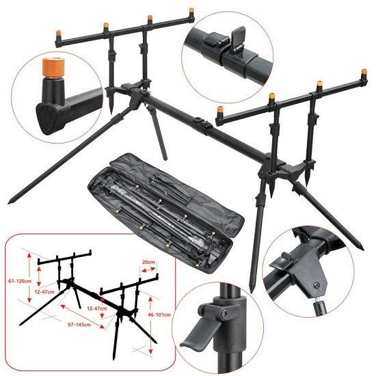 Rod Pod Baracuda RP10 negru 4 posturi