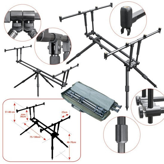 Rod Pod Baracuda RP11 negru 4 posturi