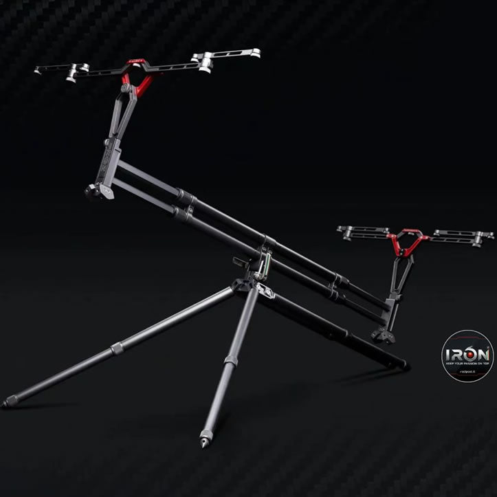 RodPod IRON Absolute Grey &amp; Red 2-3-4-5 Posturi
