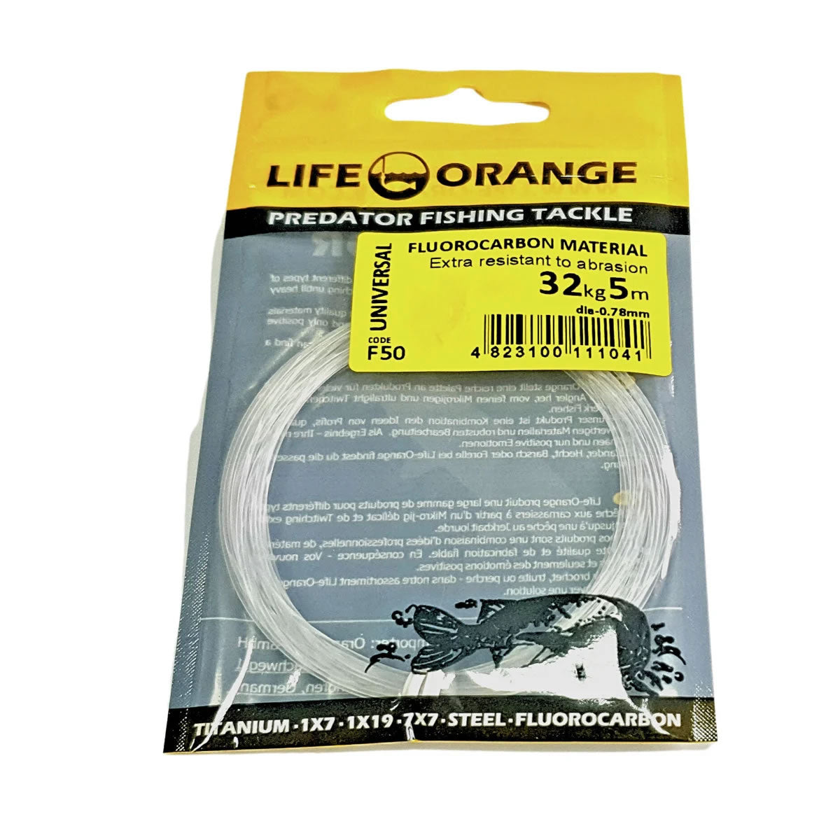Rola Fir Struna Fluorocarbon Orange 0.49mm, 14kg, 5m