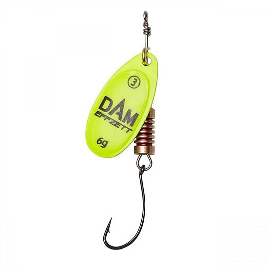 Rotativa DAM Effzett Spinner With Single Hook Yellow