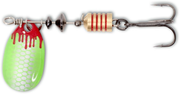 Rotativa Magic Trout 3.6g 2.5cm Bloody Spinner argin/Verde  