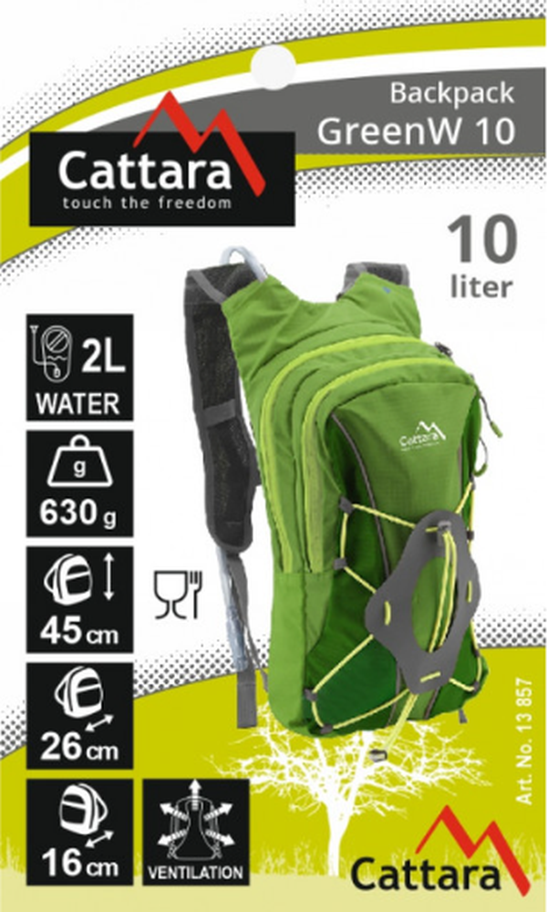 Rucsac Cattara 10L + Punga De Apa 2l TT13857, 26x16x45cm