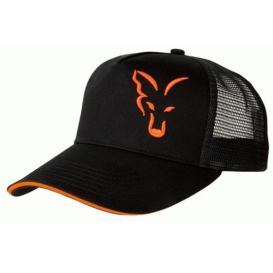 SAPCA FOX TRUCKER CAP BLACK AND ORANGE