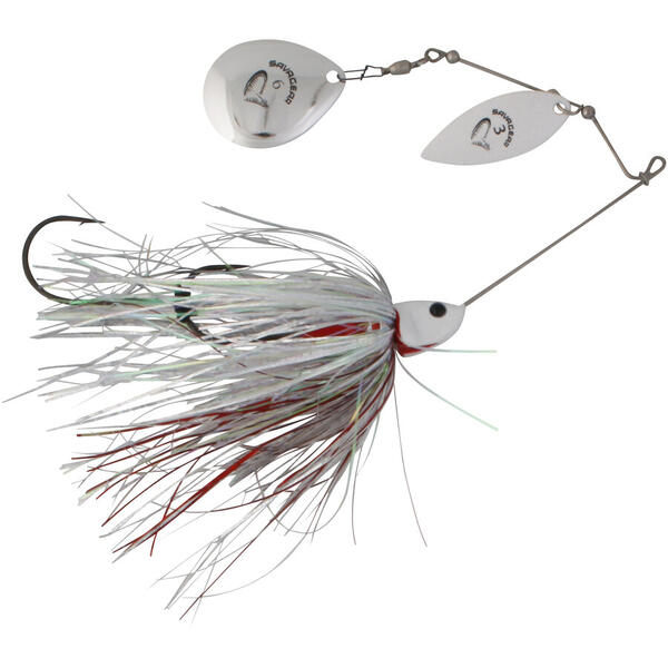  SAVAGE GEAR SPINNER DA BUSH 21G WHITE SILVER HOLO FLAME