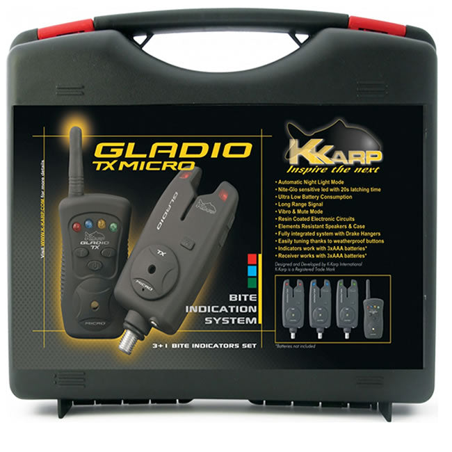 SET AVERTIZORI K-KARP GLADIO TX MICRO BITE INDICATOR SET  3 PLUS 1
