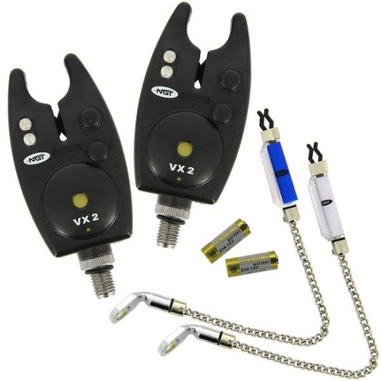 SET NGT 2 AVERTIZOARE VX2 CU BATERIE + 2 SWINGERI CU LANT IN BLISTER