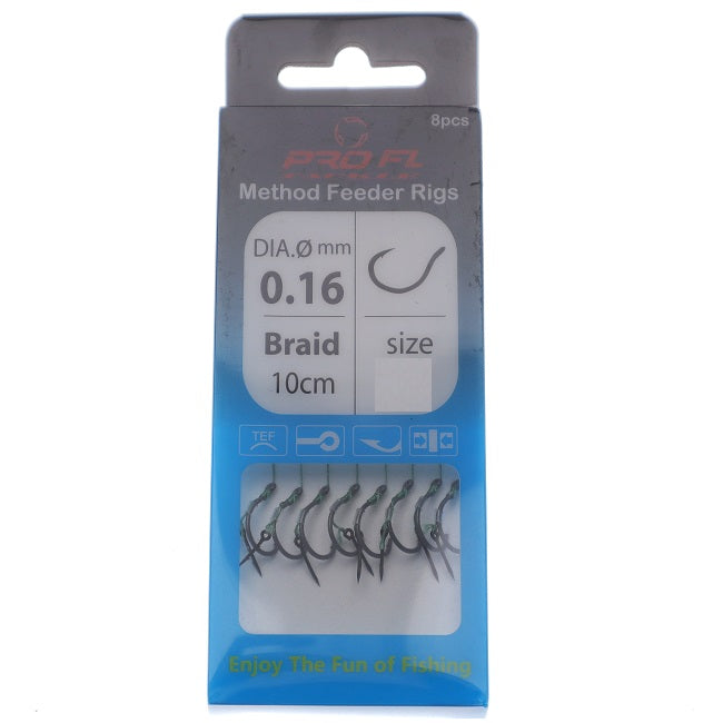 SET PRO FL  8 CARLIGE LEGATE TEXTIL 10CM CU SPIN CARLIG Power Carp Feeder