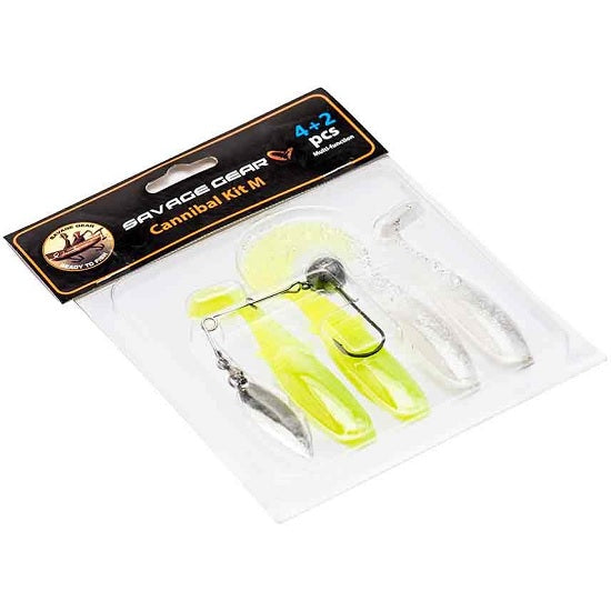 SET SPINNERBAIT SAVAGE GEAR CANNIBAL, 4+2