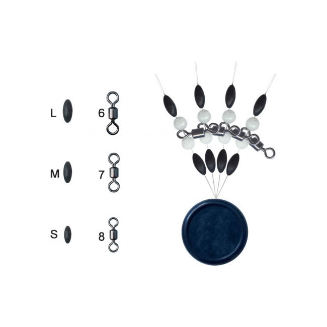 SET TRABUCCO ROLLING W/PEARL BEADS STOPPERS 4SET/PLIC