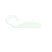 SHAD BASS ASSASSIN CURLY SHAD 10CM WHITE 10BUC