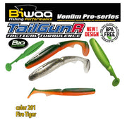 SHAD Biwaa TAILGUNR SWIMBAIT 3.5" 9cm 201 Fire Tiger 7buc/plic