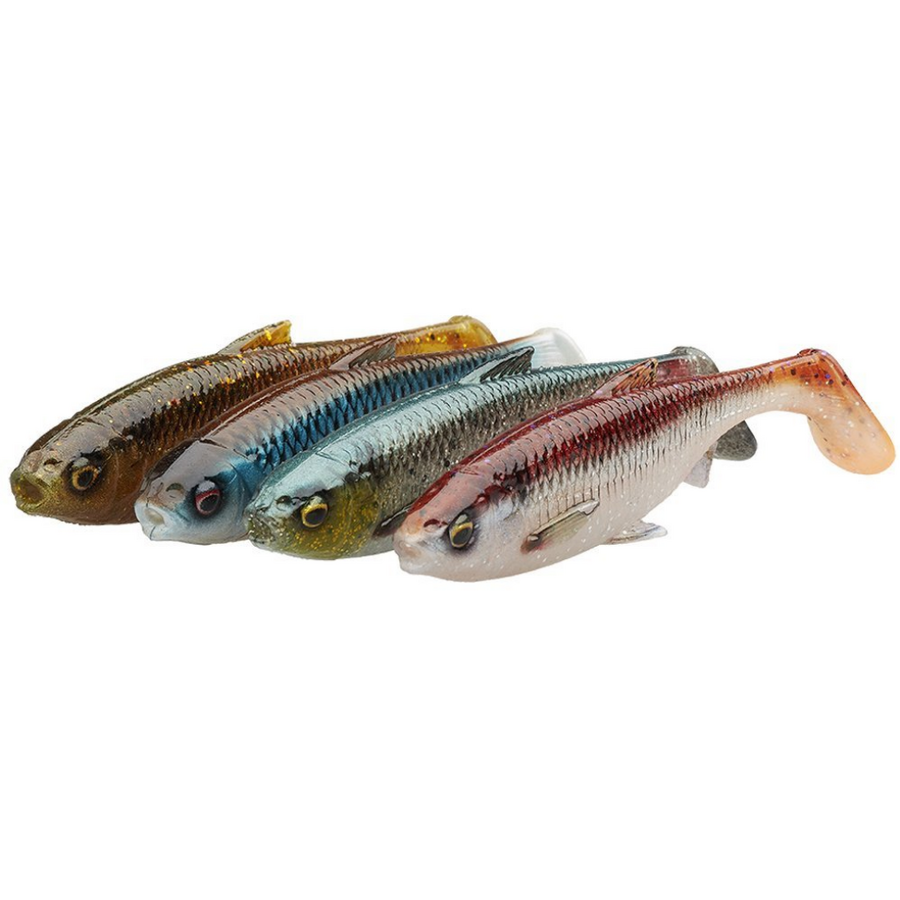 SHAD SAVAGE GEAR 3D RIVER ROACH 8CM 5G CLEAR WATER MIX 4BUC/PLIC
