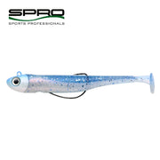 SHAD SPRO GUTSBAIT UV 110 MM PLUS OFFSET 3/0 14 GR AQUA AND PEARL